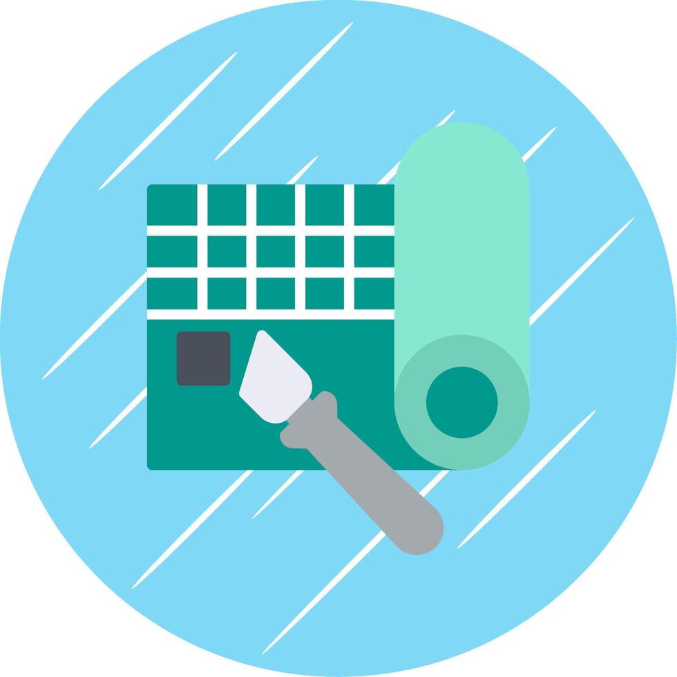 Cutting Mat Flat Circle Icon Design vector