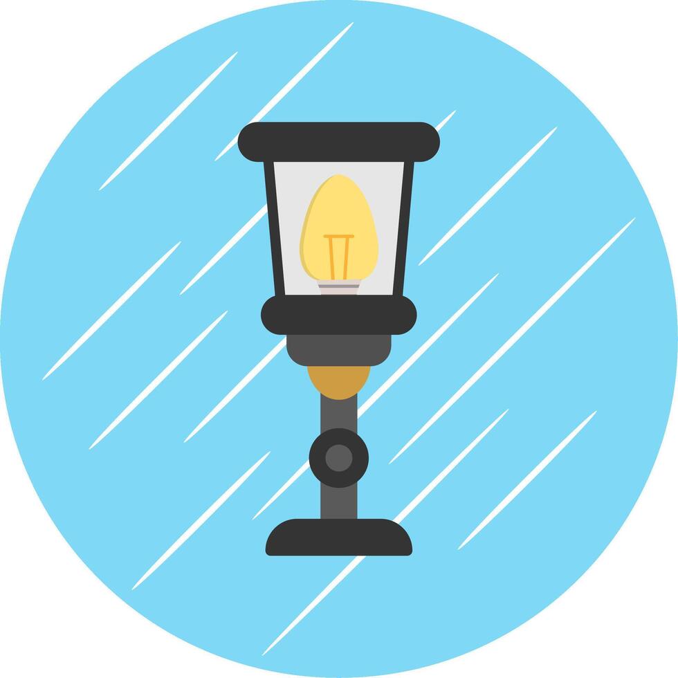 Lamp Flat Circle Icon Design vector