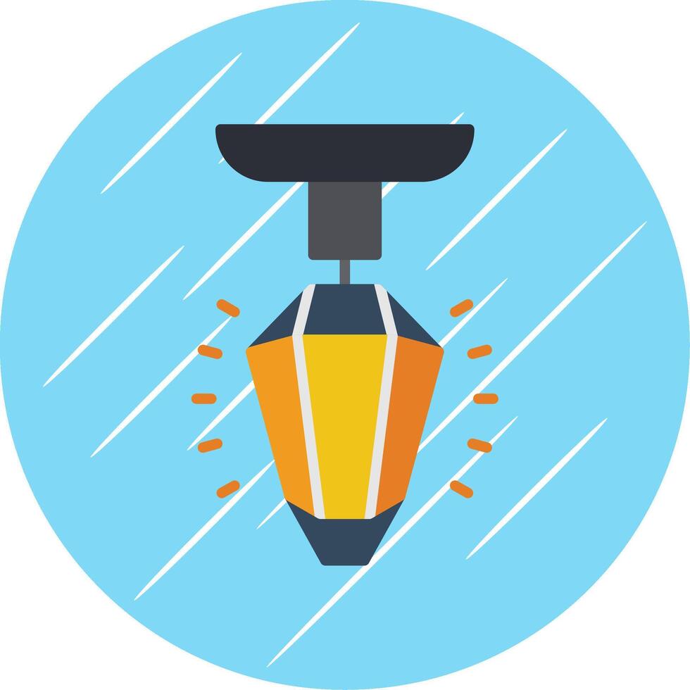 Street Light Flat Circle Icon Design vector