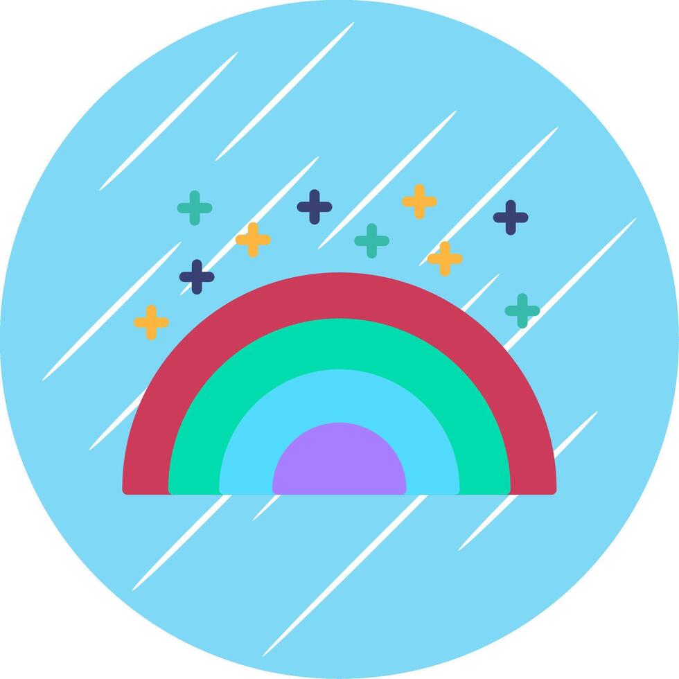 arcoiris plano circulo icono diseño vector