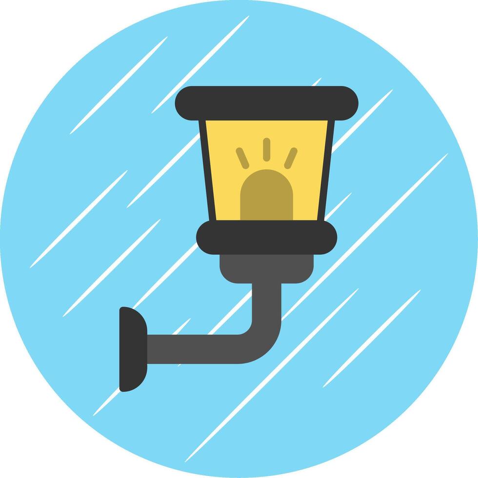 Street Light Flat Circle Icon Design vector