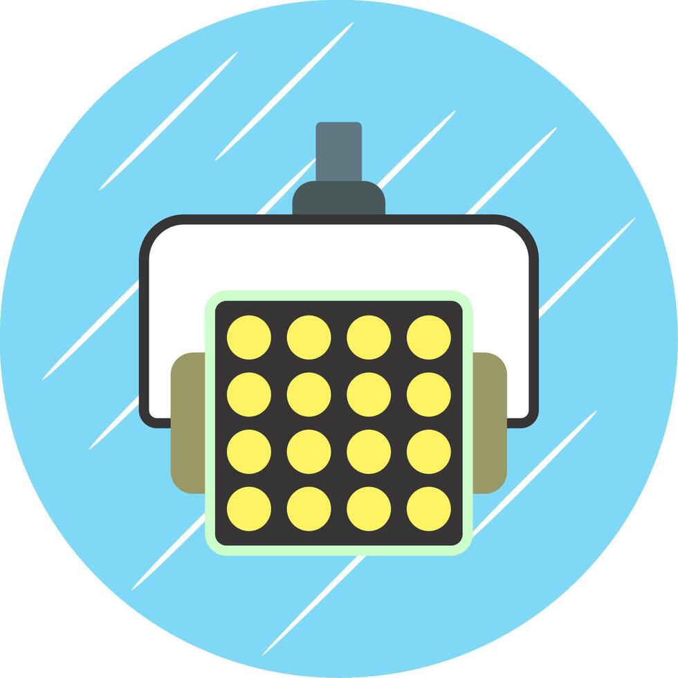 Spotlight Flat Circle Icon Design vector