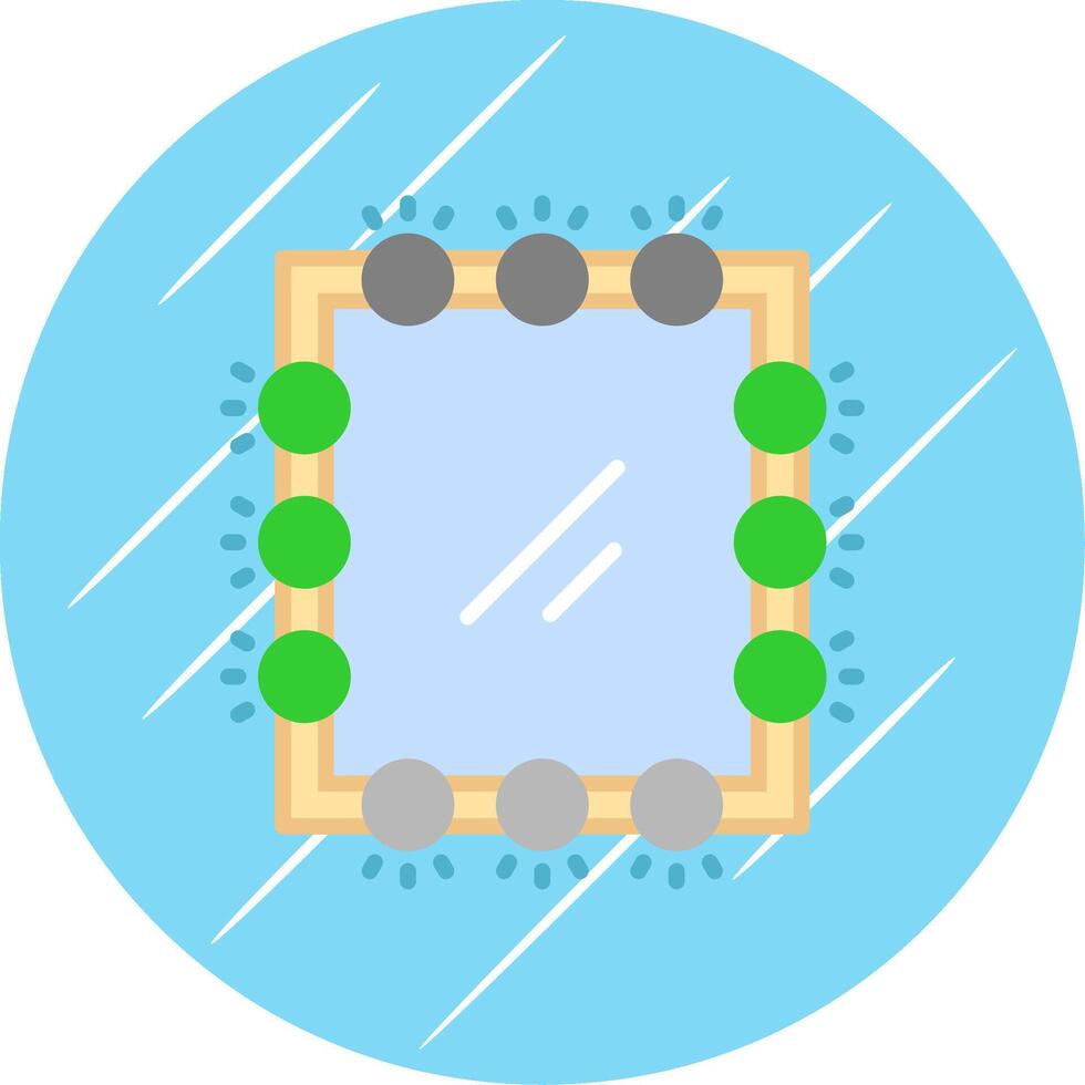 Mirror Flat Circle Icon Design vector