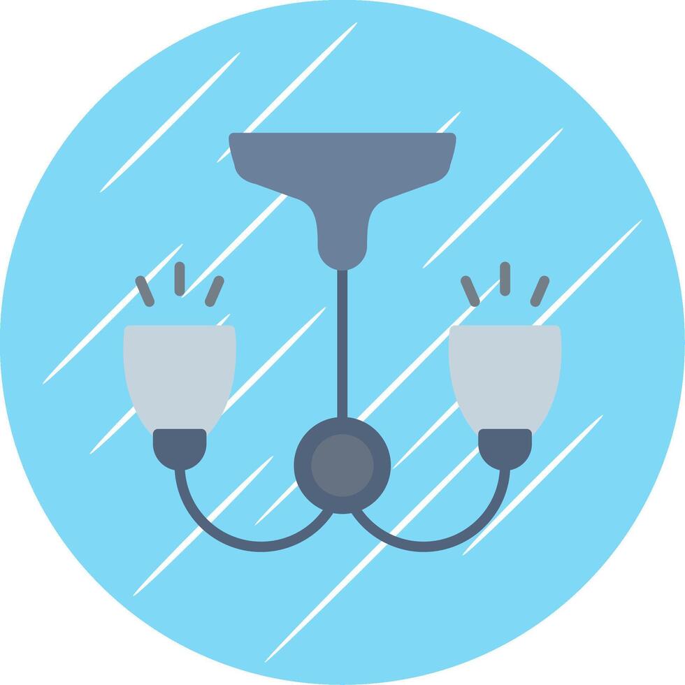 Lamp Flat Circle Icon Design vector