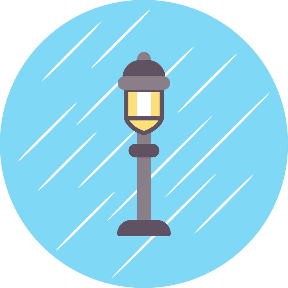 Street Light Flat Circle Icon Design vector