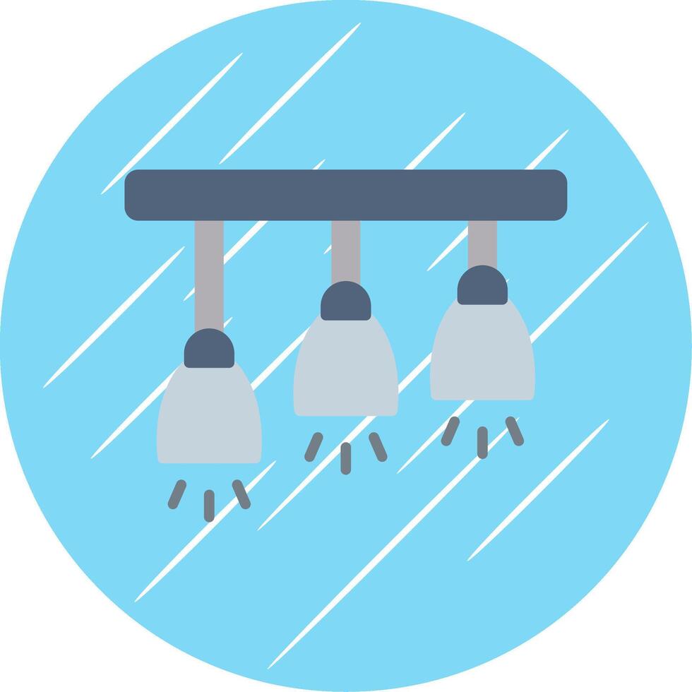 Lamp Flat Circle Icon Design vector