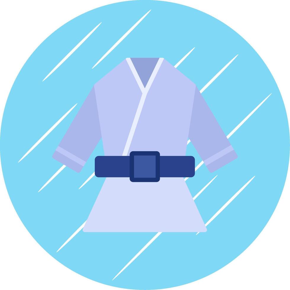 Kimono Flat Circle Icon Design vector