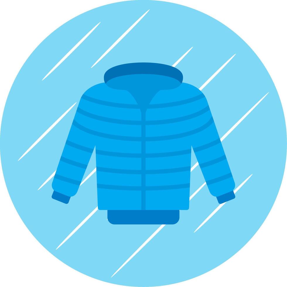 chaqueta plano circulo icono diseño vector