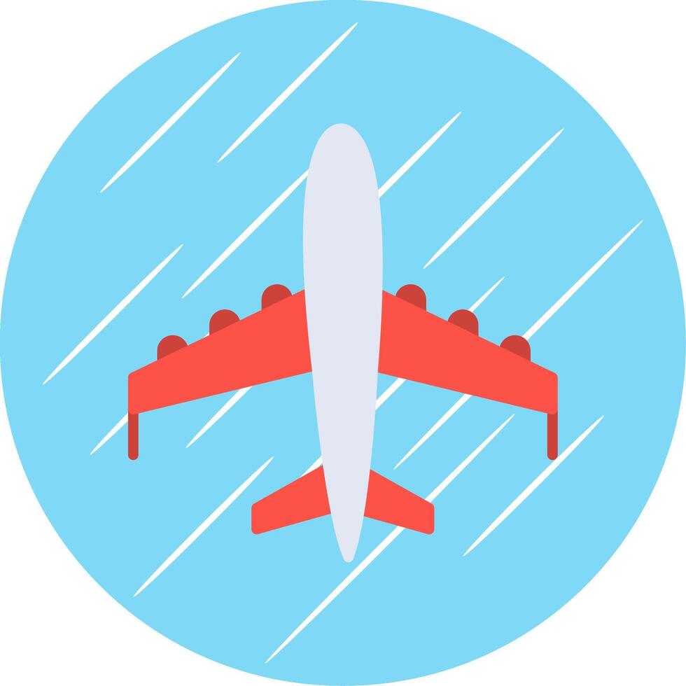 Plane Flat Circle Icon Design vector