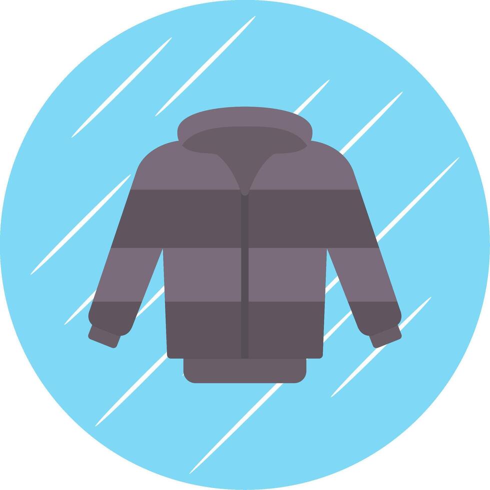 chaqueta plano circulo icono diseño vector