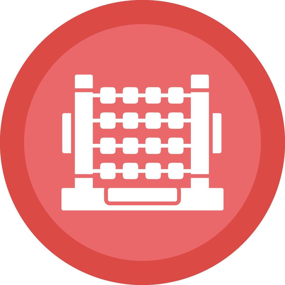 Abacus Line Shadow Circle Icon Design vector