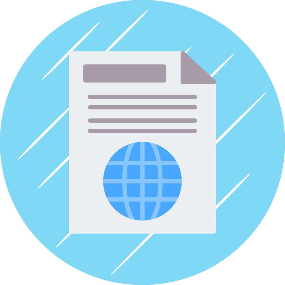 Document Flat Circle Icon Design vector