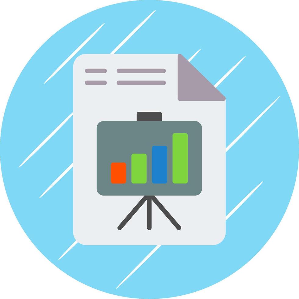 Presentation Flat Circle Icon Design vector
