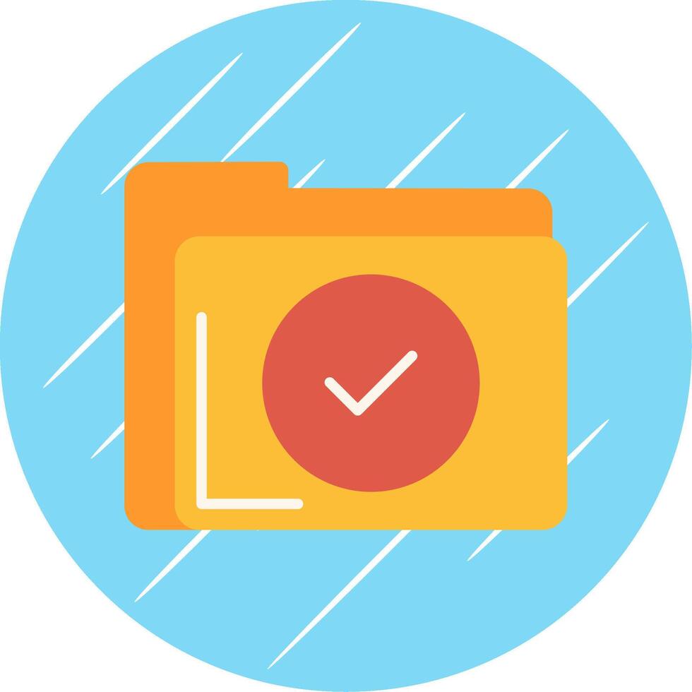 Folder Flat Circle Icon Design vector