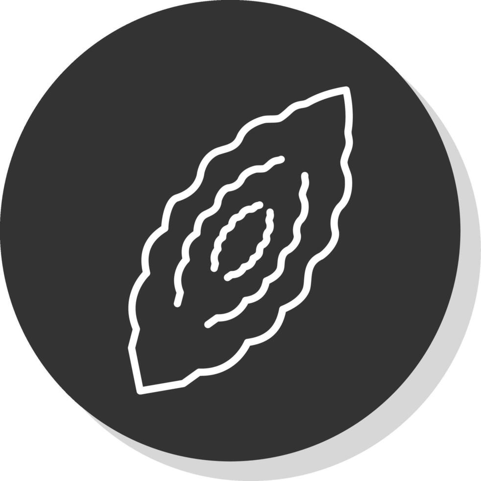 Bitter Line Shadow Circle Icon Design vector