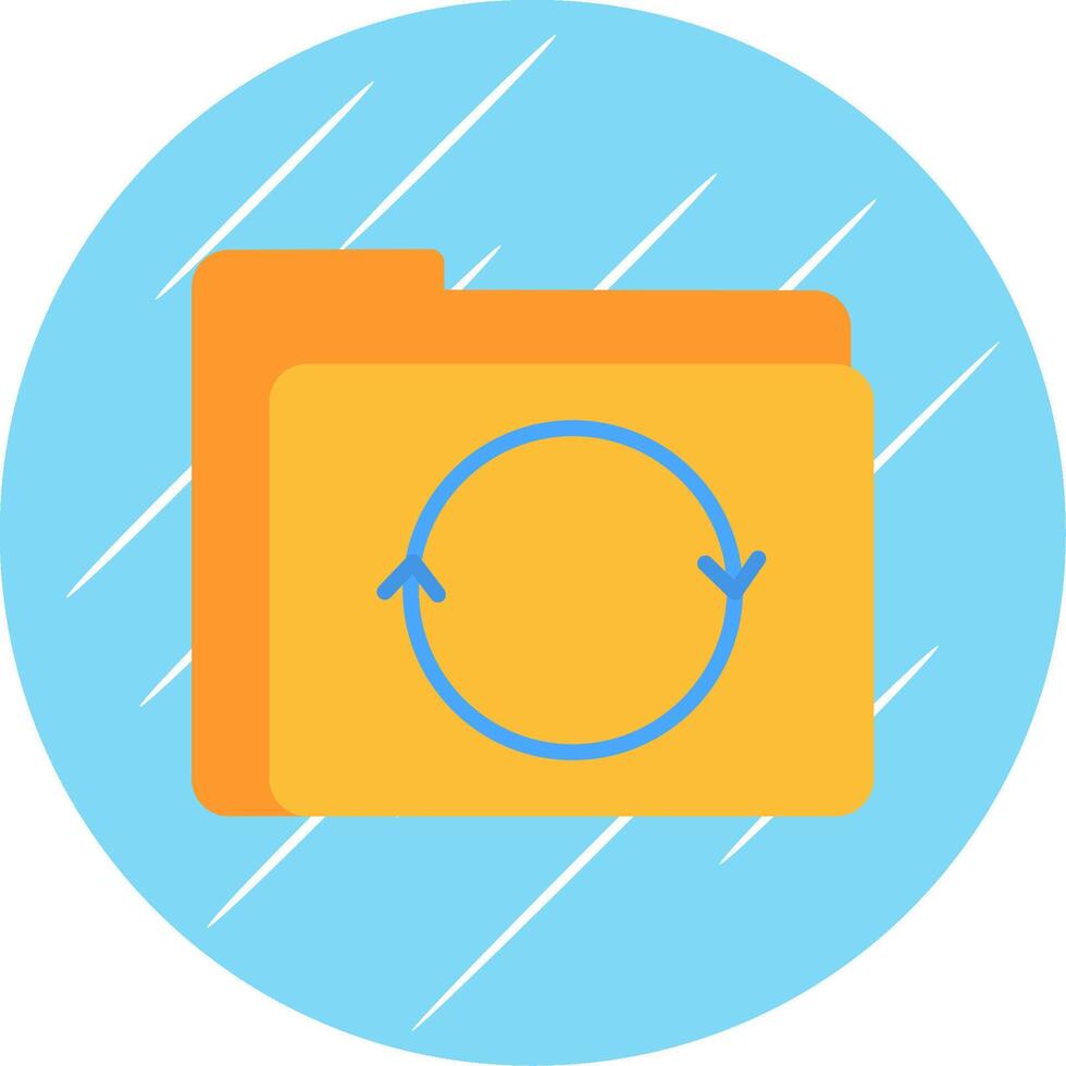 Folder Flat Circle Icon Design vector