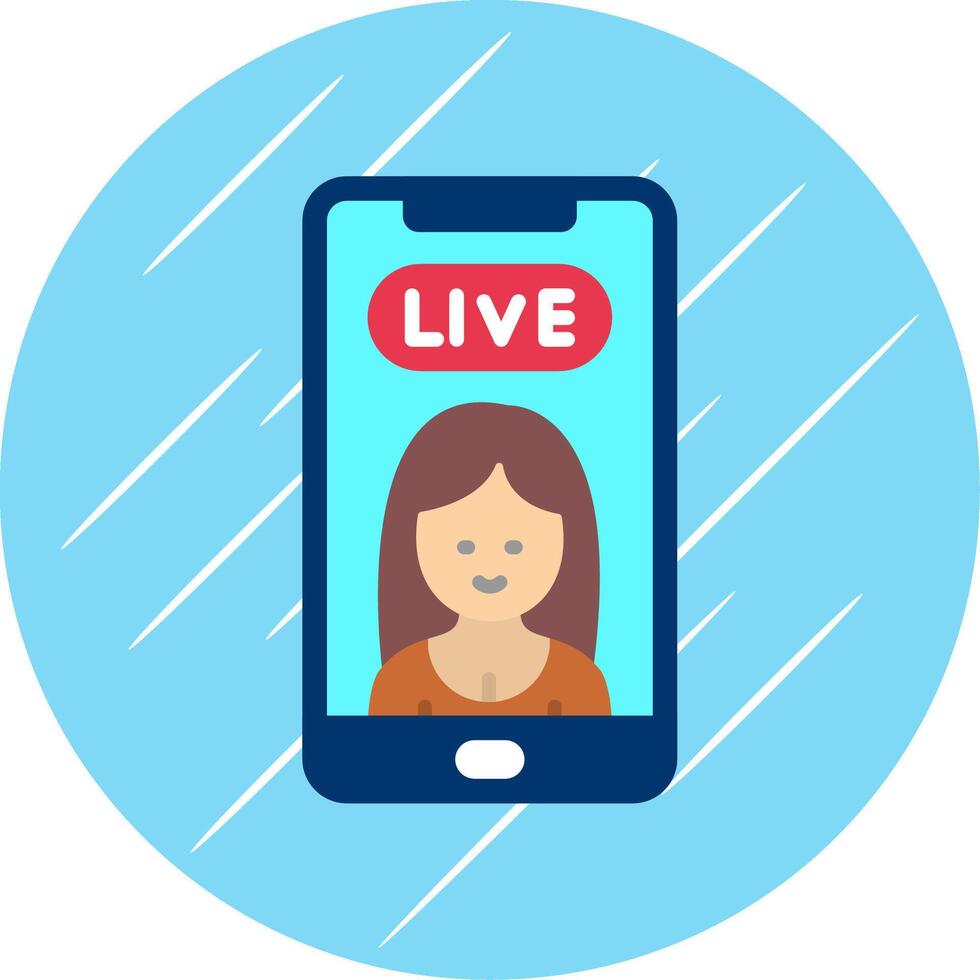 Phone Flat Circle Icon Design vector