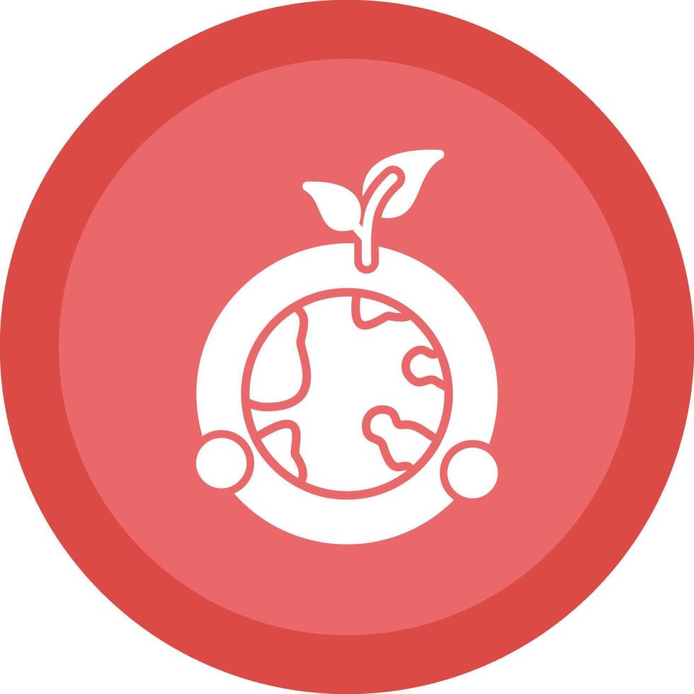 Ozone Layer Line Shadow Circle Icon Design vector