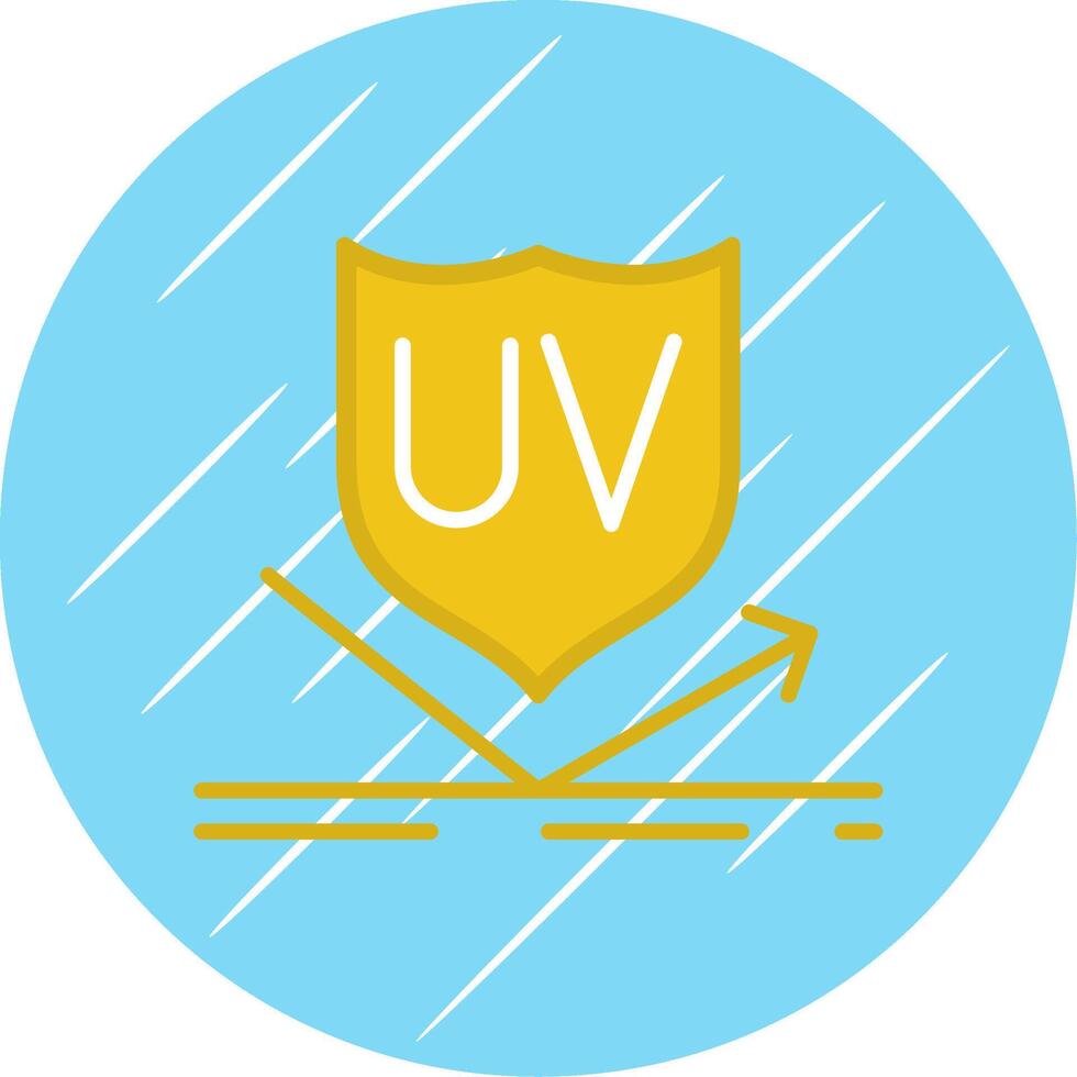UV Protection Flat Circle Icon Design vector