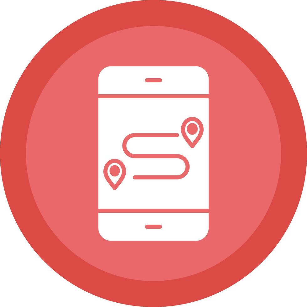 GpS Line Shadow Circle Icon Design vector