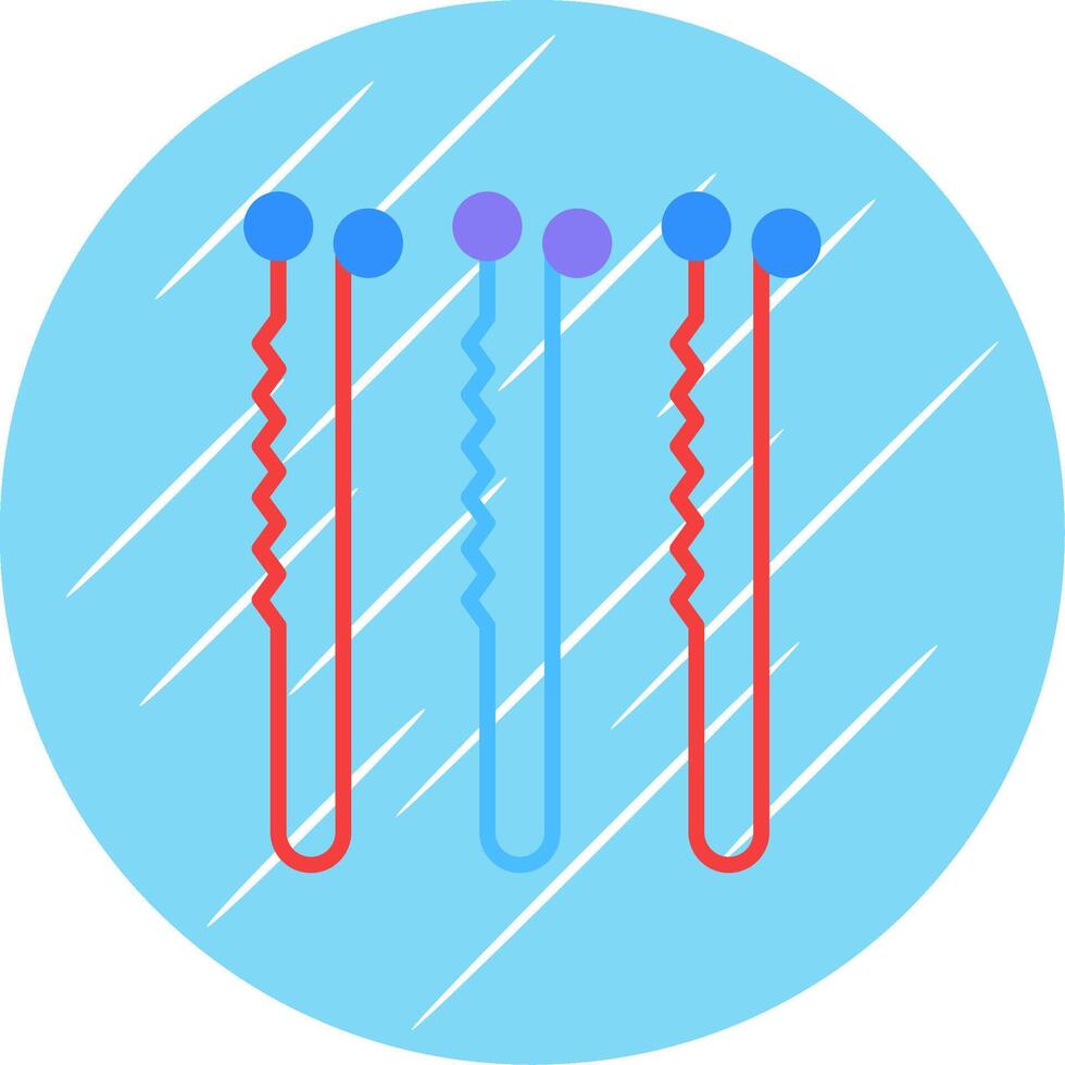Bobby Pin Flat Circle Icon Design vector