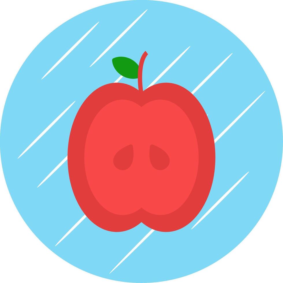 Apple Flat Circle Icon Design vector