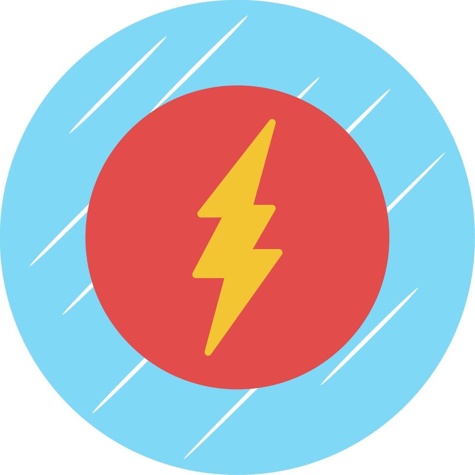 Lightning Flat Circle Icon Design vector