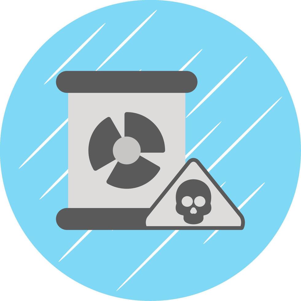 Nuclear Danger Flat Circle Icon Design vector