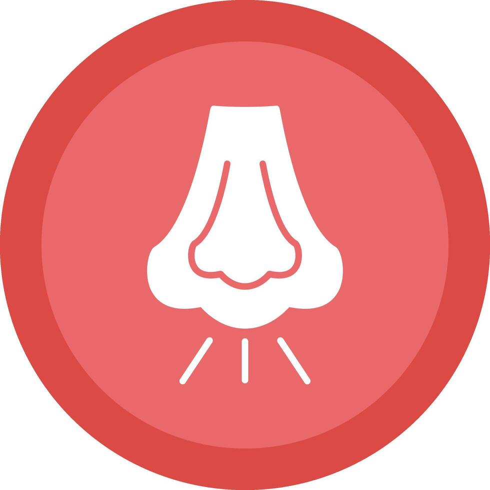 Rhinology Line Shadow Circle Icon Design vector