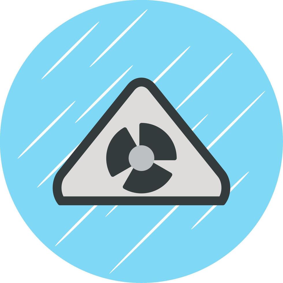 Radioactive Flat Circle Icon Design vector