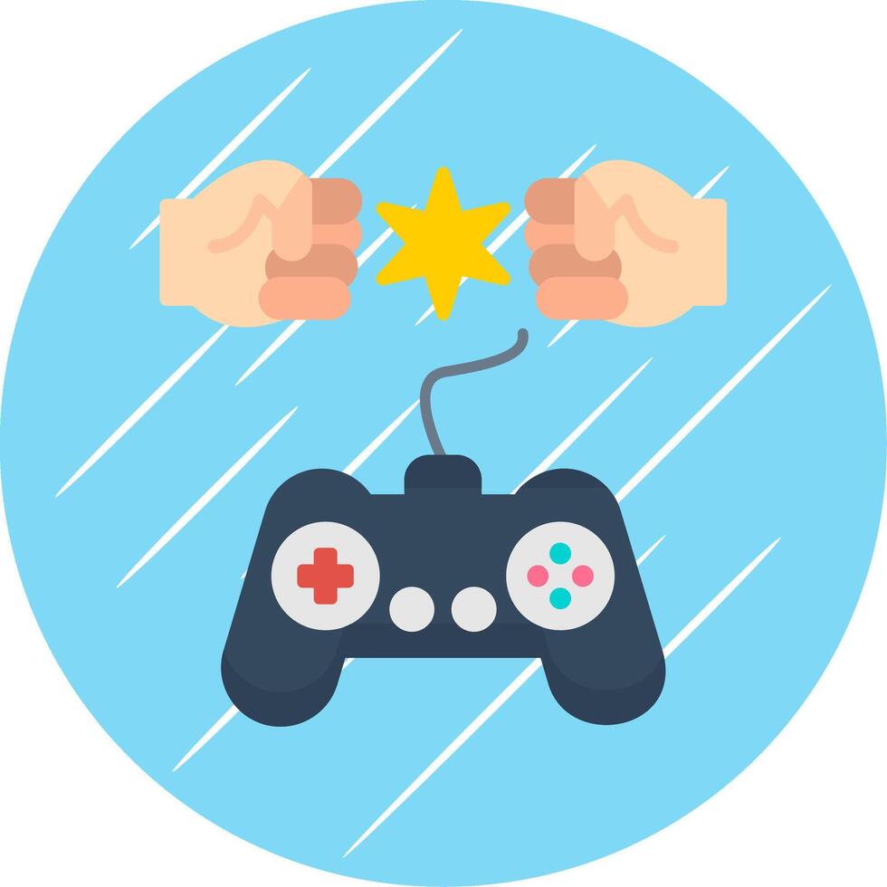 Fighting Flat Circle Icon Design vector