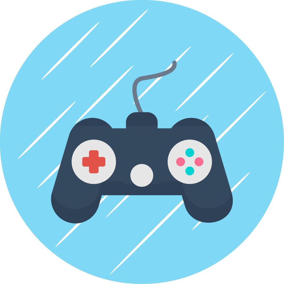 Console Flat Circle Icon Design vector