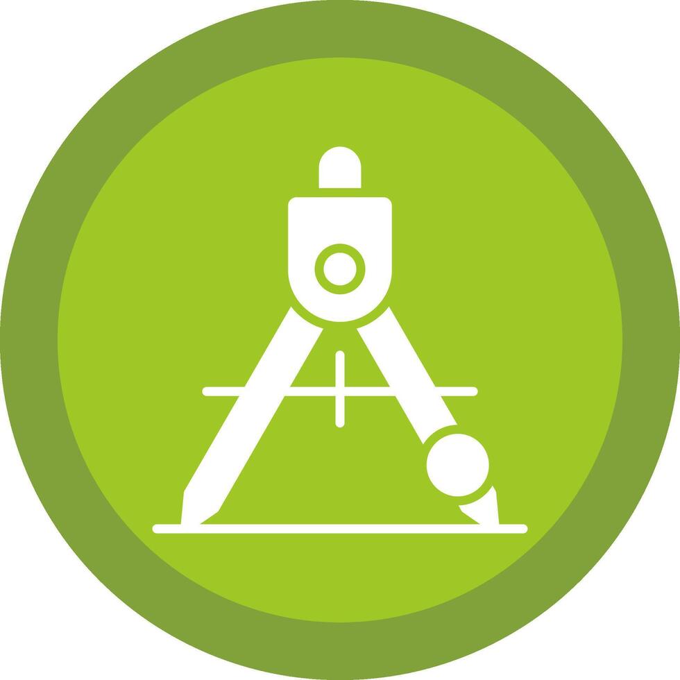 Compass Line Shadow Circle Icon Design vector