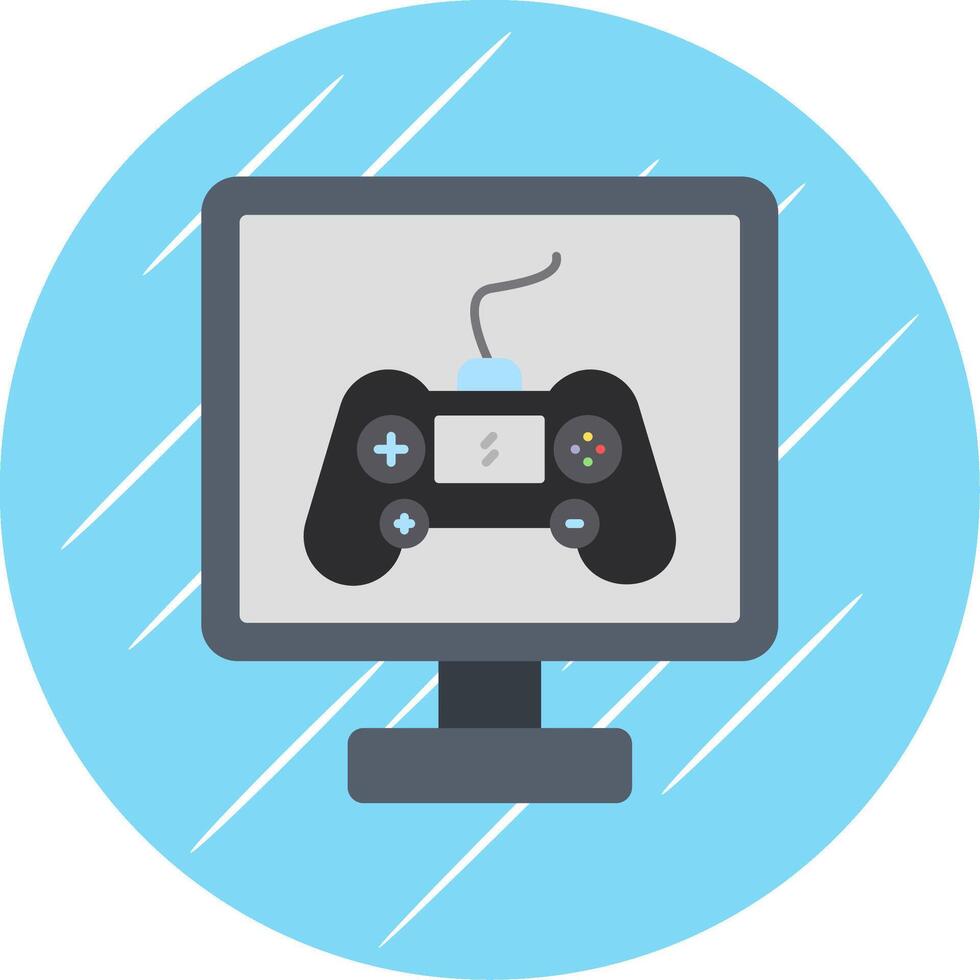 Gaming Flat Circle Icon Design vector