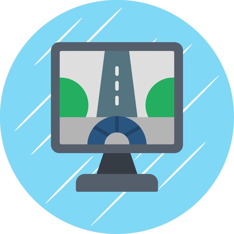 Driving Control Flat Circle Icon Design vector