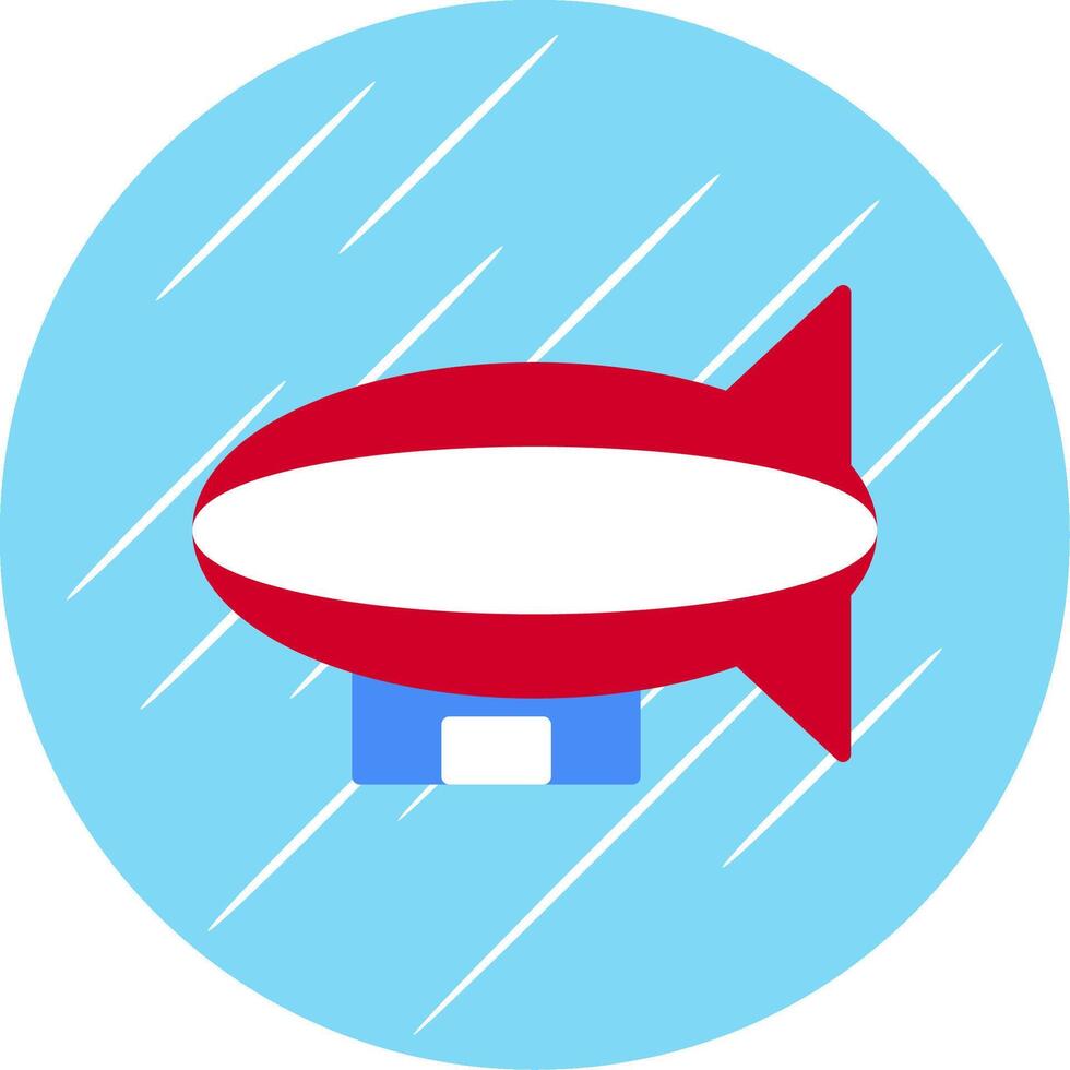 Blimp Flat Circle Icon Design vector