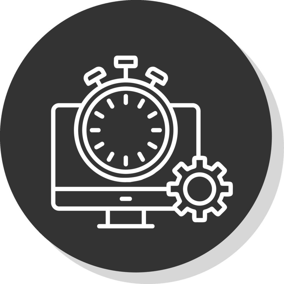 Fast Processing Line Shadow Circle Icon Design vector