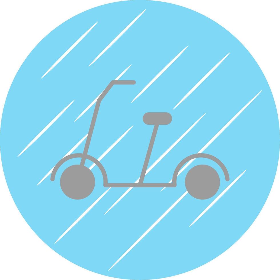 patada scooter plano circulo icono diseño vector