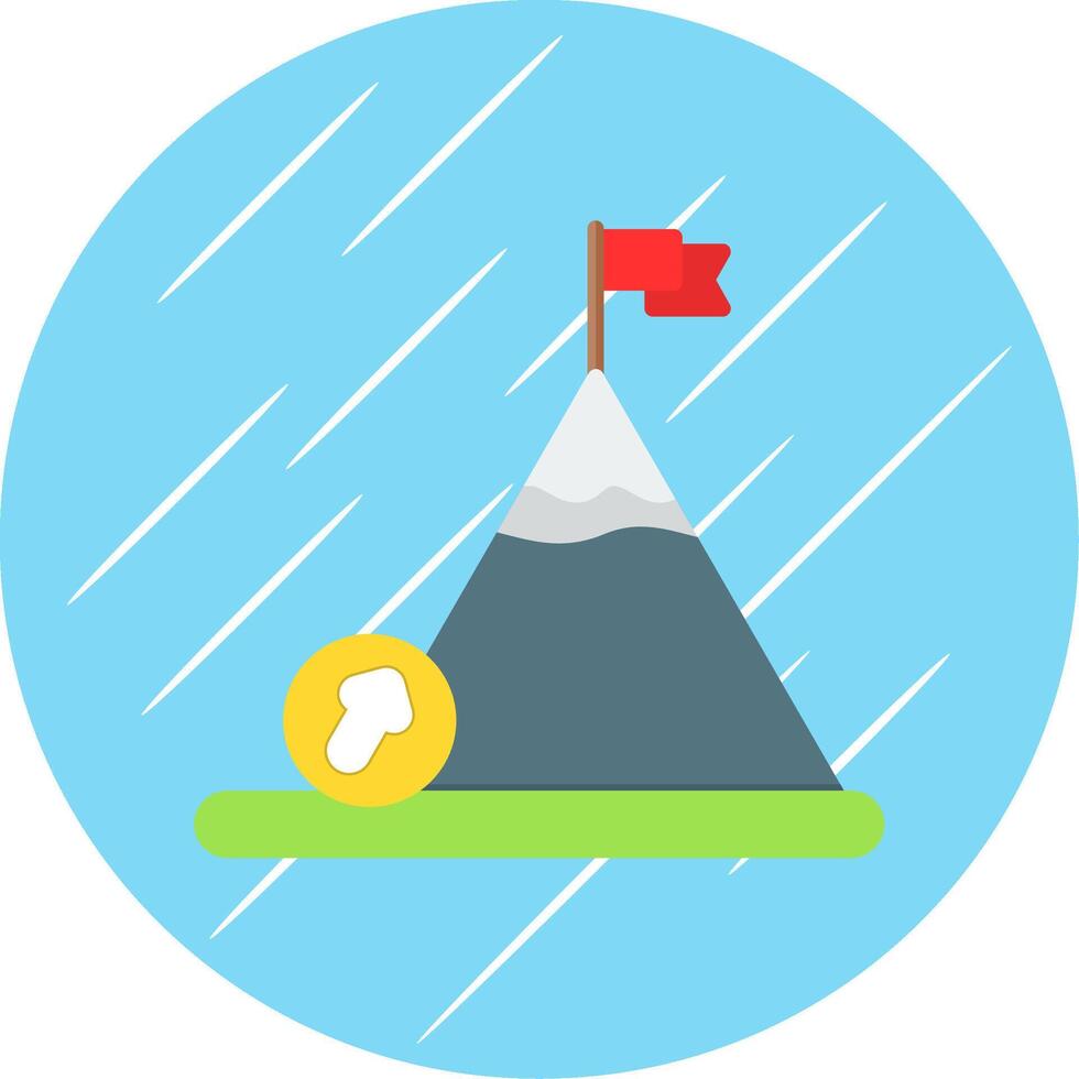 Boulder Flat Circle Icon Design vector