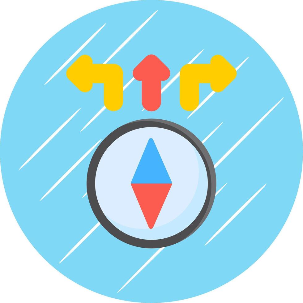 Direction Flat Circle Icon Design vector
