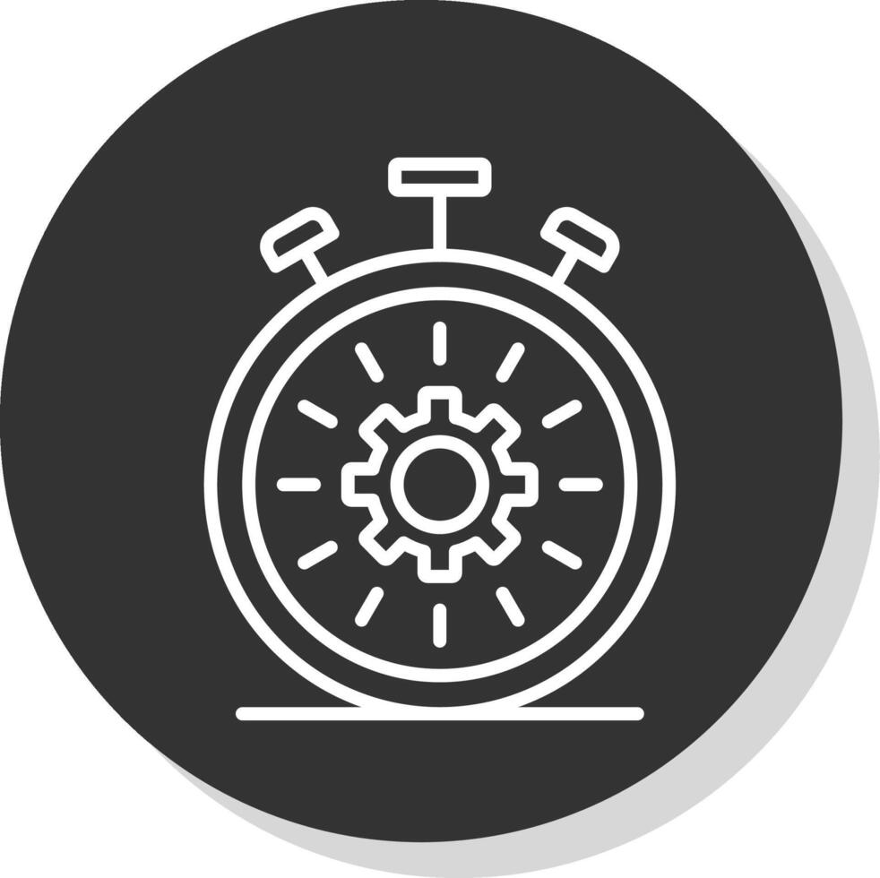 Fast Processing Line Shadow Circle Icon Design vector