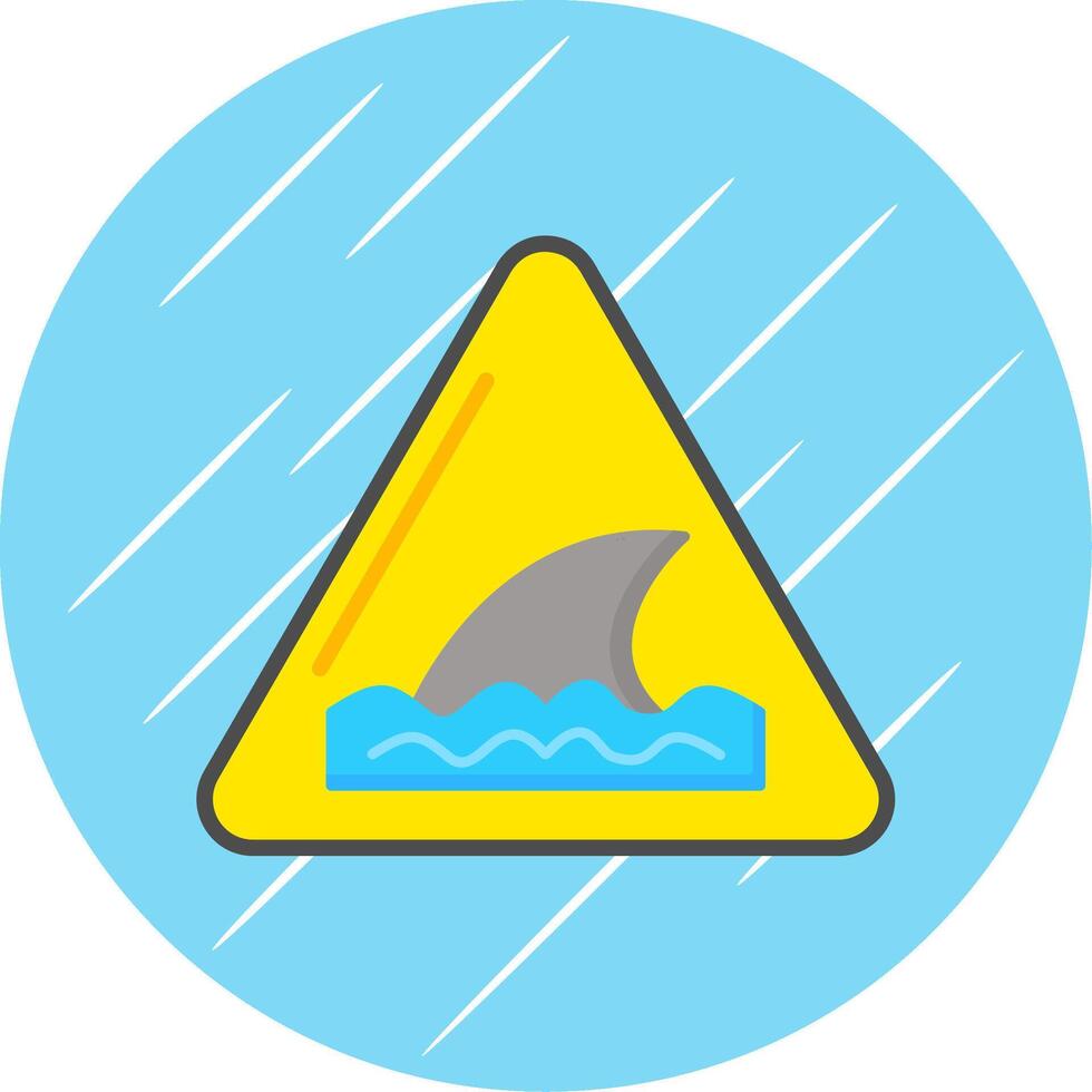 Warning Sign Flat Circle Icon Design vector