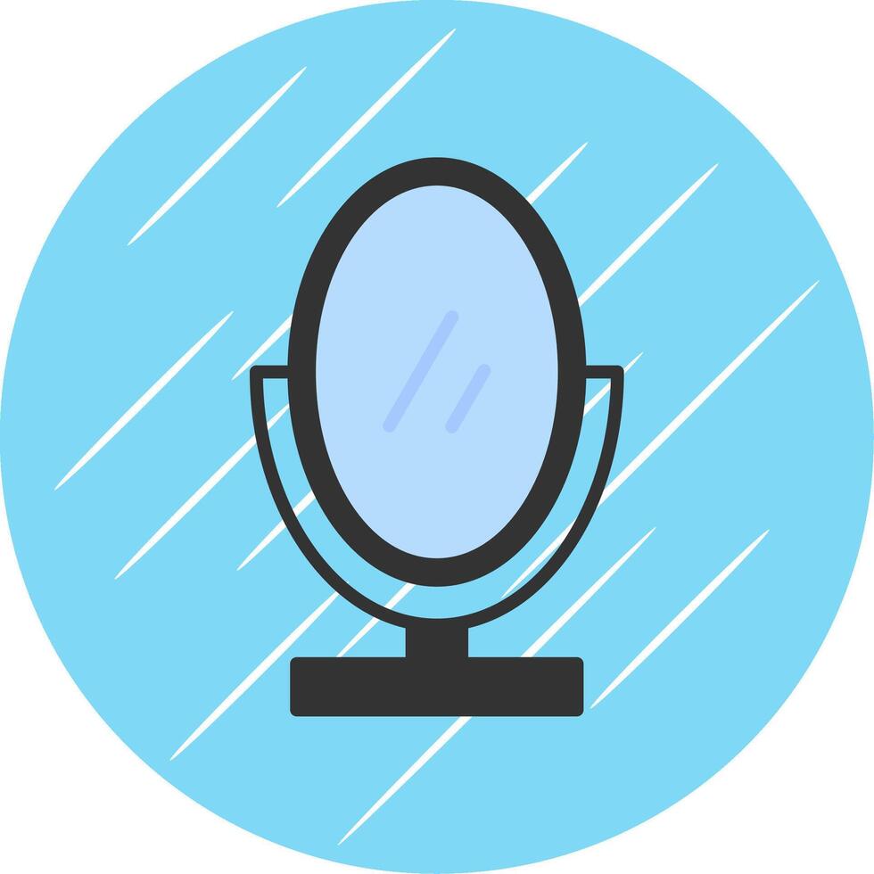 Mirror Flat Circle Icon Design vector
