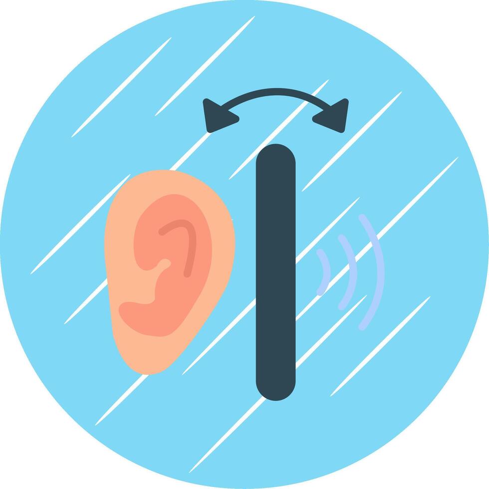 Ear Flat Circle Icon Design vector