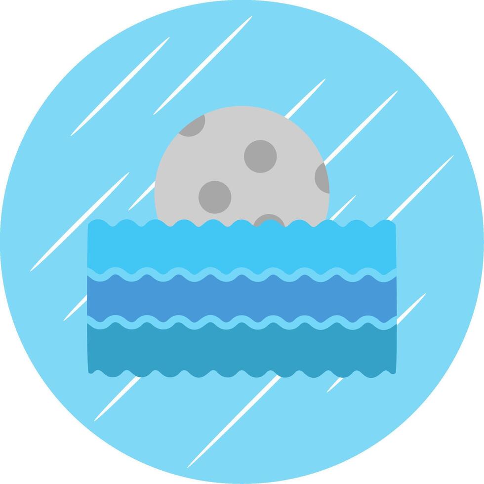 Waves Flat Circle Icon Design vector