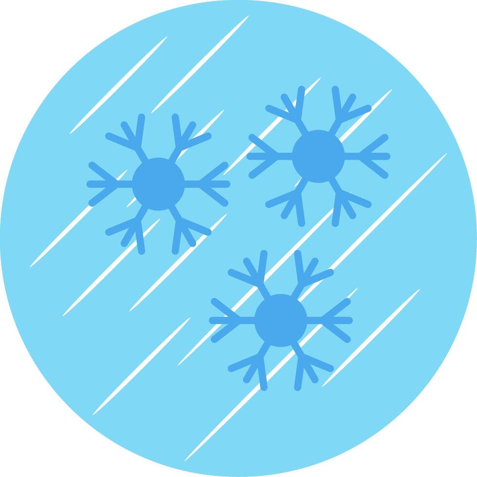 Snowflakes Flat Circle Icon Design vector