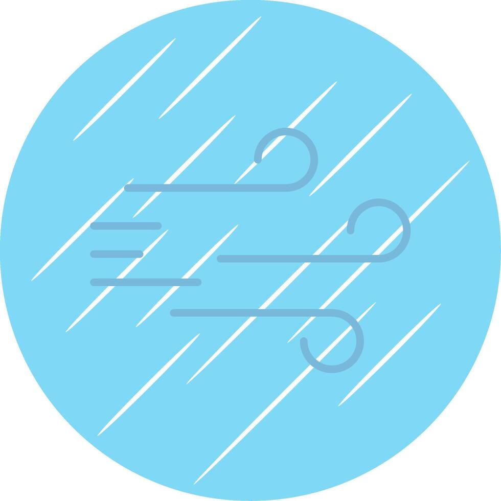 Windy Flat Circle Icon Design vector