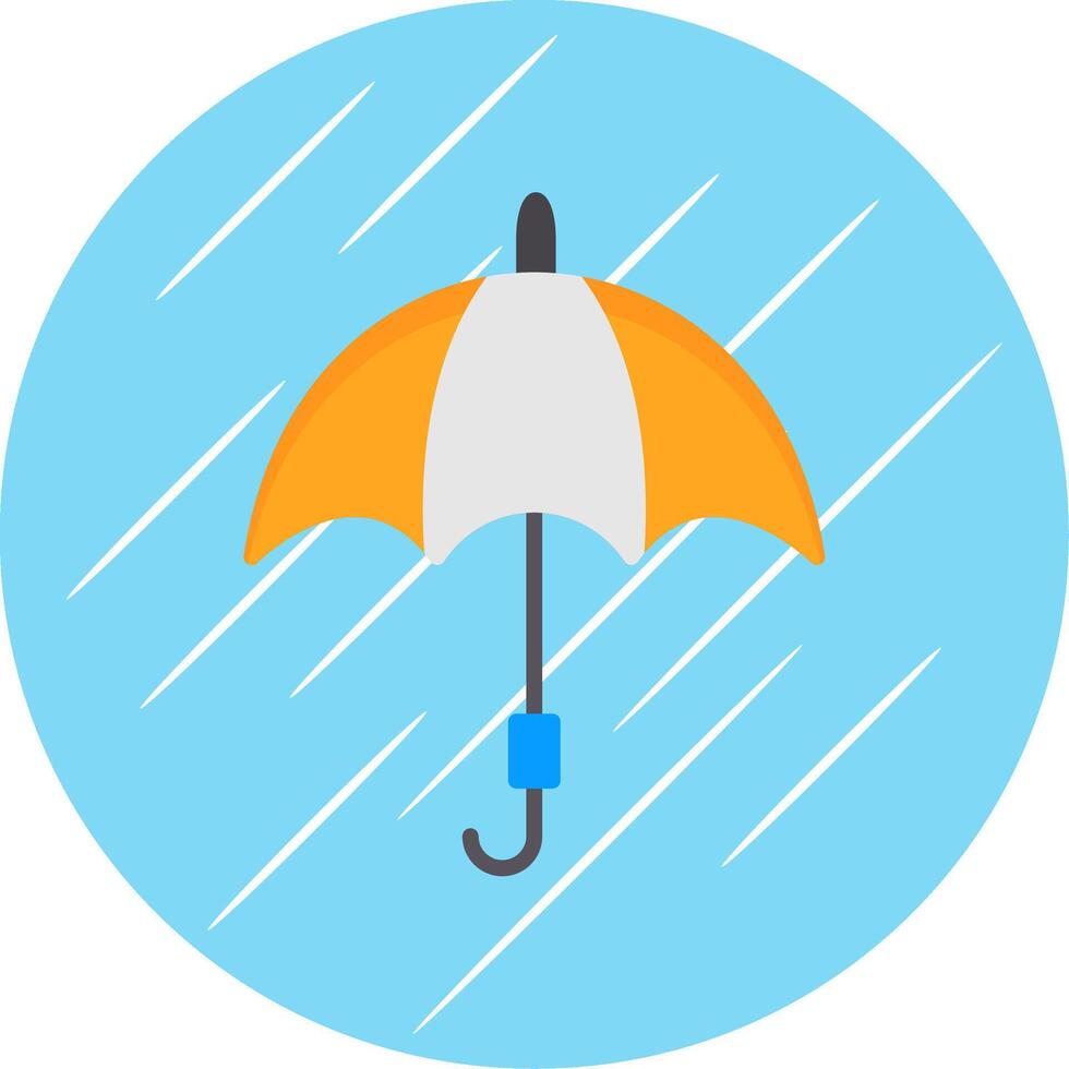 Umbrella Flat Circle Icon Design vector