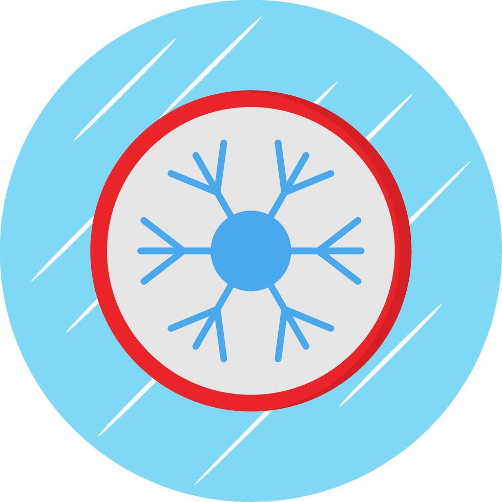 Snowflake Flat Circle Icon Design vector
