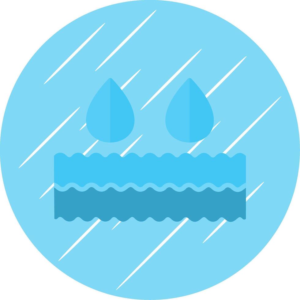 Water Flat Circle Icon Design vector